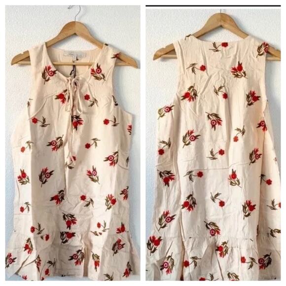 NWT Lovers & Friends Revolve Embroidered Shift Floral Dress Sleeveless Mini S - Picture 4 of 5